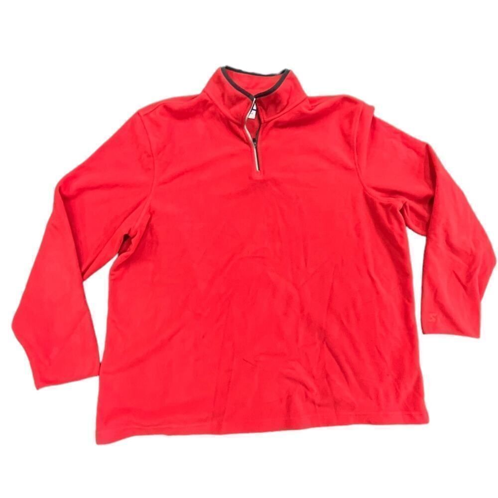 Vintage Red Starter 1/4 Zip Pullover Fleece Jacket Sweater Mens XL